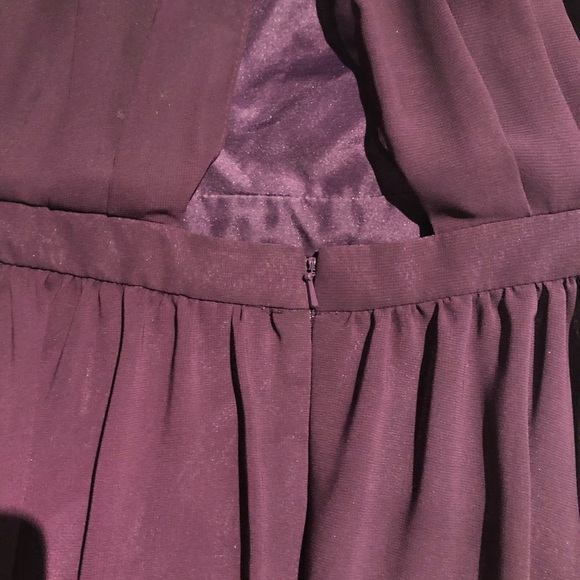 Dark Purple Halter Neck Bridesmaids Dress - Picture 6 of 6